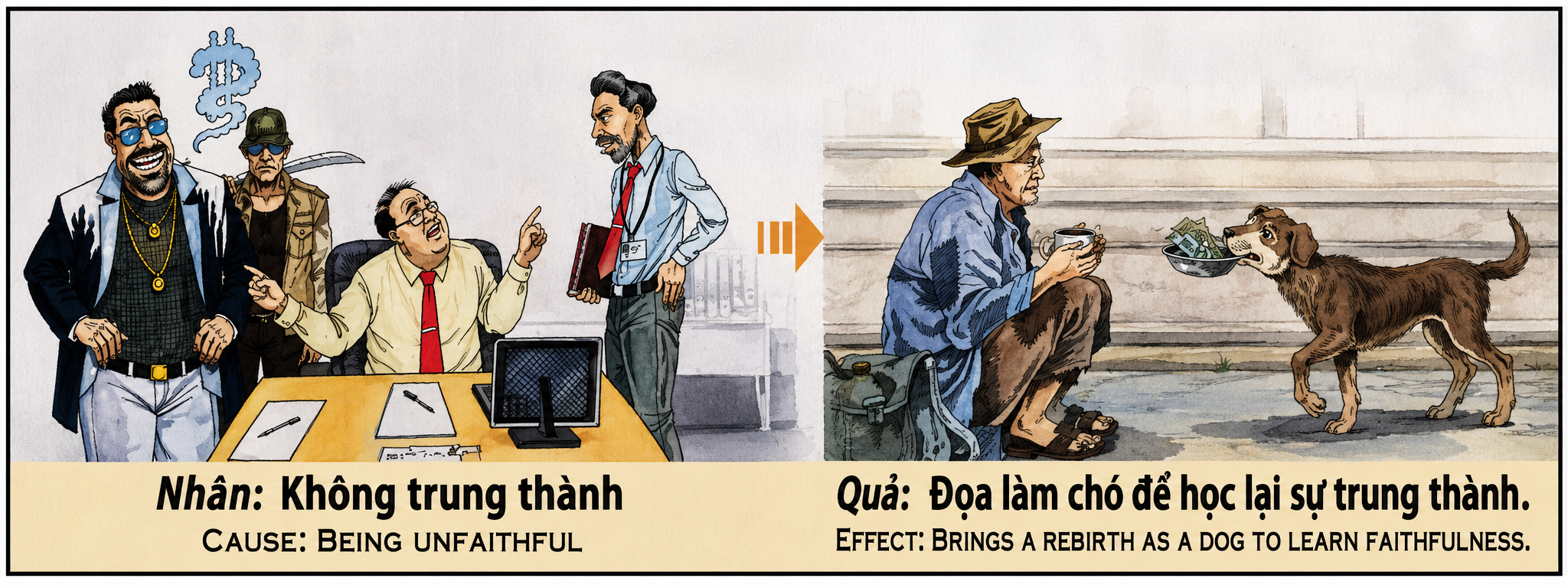 Tranh Nhân Quả Original